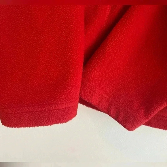 Women’s Fleece Jacket Red Full Zip Merona Size Large Sweatshirt Coat - Picture 2 of 5